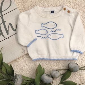 *EASTEE* Janie & Jack Jesus fish sweater